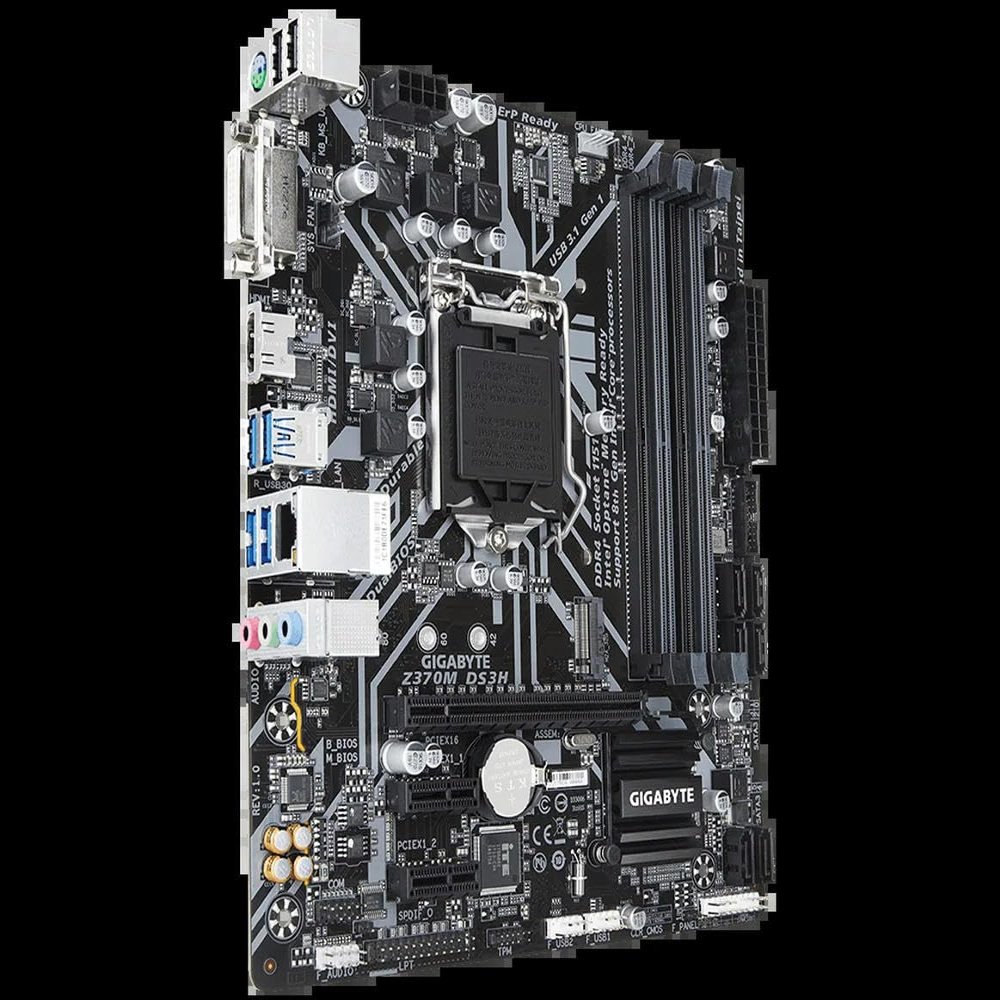 QYYVVRZQZ Used Z370M DS3H Motherboard 64GB LGA 1151 DDR4 Micro ATX Mainboard Tested Fully Work