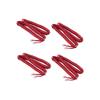 iSoHo Phones Bundle of 4 Telephone Cord Handset Curly - 2 Sets (2 x 15ft, 2 x 25ft) - Crisp Sound, Easy to Use - Perfect for Home or Office - Crimson Red view 1