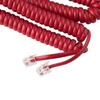 iSoHo Phones Bundle of 4 Telephone Cord Handset Curly - 2 Sets (2 x 15ft, 2 x 25ft) - Crisp Sound, Easy to Use - Perfect for Home or Office - Crimson Red view 3