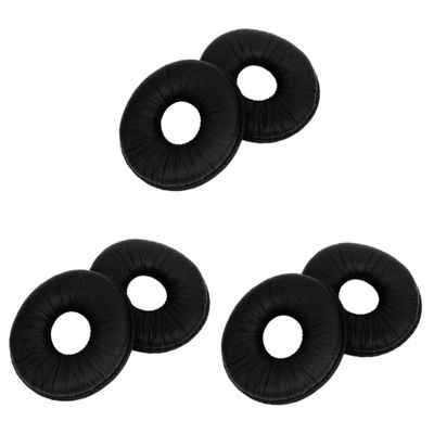 Gadpiparty 3pcs Replacement Ear Pads for Headphones Soft Pu Material Black Comfortable Fit Enhance Bass Performance