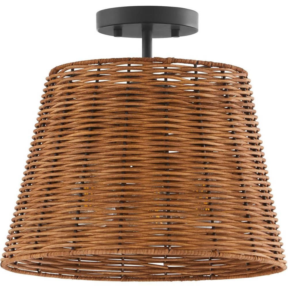 Quorum Lighting 2893-13-59 Semi Flush, 3-Light 180 Total Watts, Matte Black