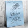 Patent Earth Floppy Disk Drive Canvas Print, Computer Science Art, Programmer Gift, Disk Drive Art Print, Computer Lab Art Blue Steel (11 inch x 17 inch) view 1