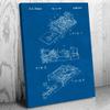 Patent Earth Floppy Disk Drive Canvas Print, Computer Science Art, Programmer Gift, Disk Drive Art Print, Computer Lab Art Blueprint (13 inch x 19 inch) view 1