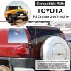 Aunginsy Tailgate Antenna Mount Compatible with Toyota FJ Cruiser 2007-2024, Black Carbon Steel, Wall Mount view 2