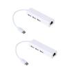 HOMSFOU 2pcs Multiple USB Ports Adapter c to Ethernet Adapter Powered USB for S8 Plus Note 8 G6 G7 view 1