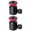 HOMSFOU Tripod Camera Mount Plate with 2Pcs Mini Ball Head for DSLR Camera Tripod - Compact Low Profile Ball Mount for Photography and Videography view 3