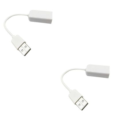 jojofuny 2pcs USB Sound Card Channel Virtual Sound Adapter Notebook Audio Cable Led Indicators