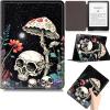 AIRWEE Case for All-New Kindle 10th Generation 2019 Releas PU Leather Protective Cover with Auto Wake/Sleep Multi Angle Adjustment Stand for Kindle 10th Gen 2019 Mushroom Skull Folio E-Reader view 1