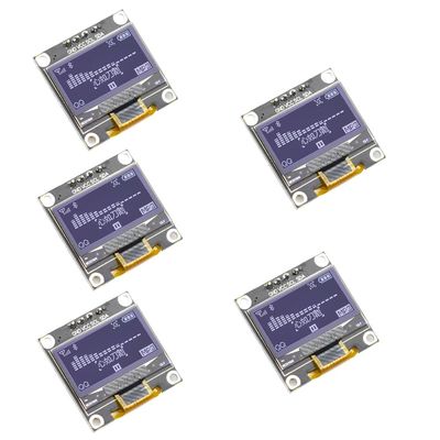 5pcs 0.96 Inch OLED Module 12864 128 x 64 Serial Display Board (White)