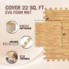Yes4All EVA Interlocking Mats, Puzzle Floor Tiles, Foam Floor Padding with Border for Furniture, Home Space, Living Room, Garage 11,22,32 SQFT view 2