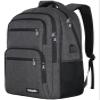 Backpck for Men Women, School Backpack for Boys Teens, 15.6 inch Laptop Back Pack with USB Charger Port, Bookbag with USB Charger for College High Middle School Travel Business Work Mochilas Black view 1