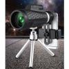 10x50 Monocular Telescope, BAK4 Prism FMC Lens Monocular Telescope Compact with Clear Weak Light Vision High Power Monocular with Smartphone Adapter and Tripod for Adults Children view 2