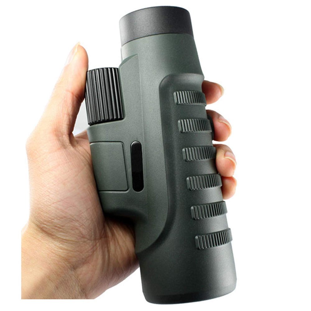 10x42 Monocular Telescope, High Power Life Waterproof BAK4 Prism FMC Lens Monocular Compact with Smartphone Adapter Monocular with Clear Weak Light Vision for Bird Watching