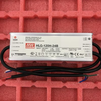 Mean Well HLG-120H-24B Constant Voltage + Constant Current LED Driver HLG-120H