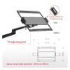 OL-3L 10"-17" Ergonomics Desk Laptop Stand 32" Monitor Desktop Holder Computer Full Motion with Column Bar (Color : Grey) view 4