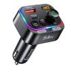 Syncwire Bluetooth 5.4 FM Transmitter Car Adapter 54W (PD 36W & 18W) [Stronger Dual Mics] [Light Switch] [HiFi Bass Sound] [Fast Charging] Wireless Radio Receiver Hands-Free Calling LED Display view 1