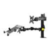 10"-15.6" Laptop+10"-27" Monitor Bracket Double Arm Laptop Table Stand Notebook Desk Mount Laptop Stand view 1