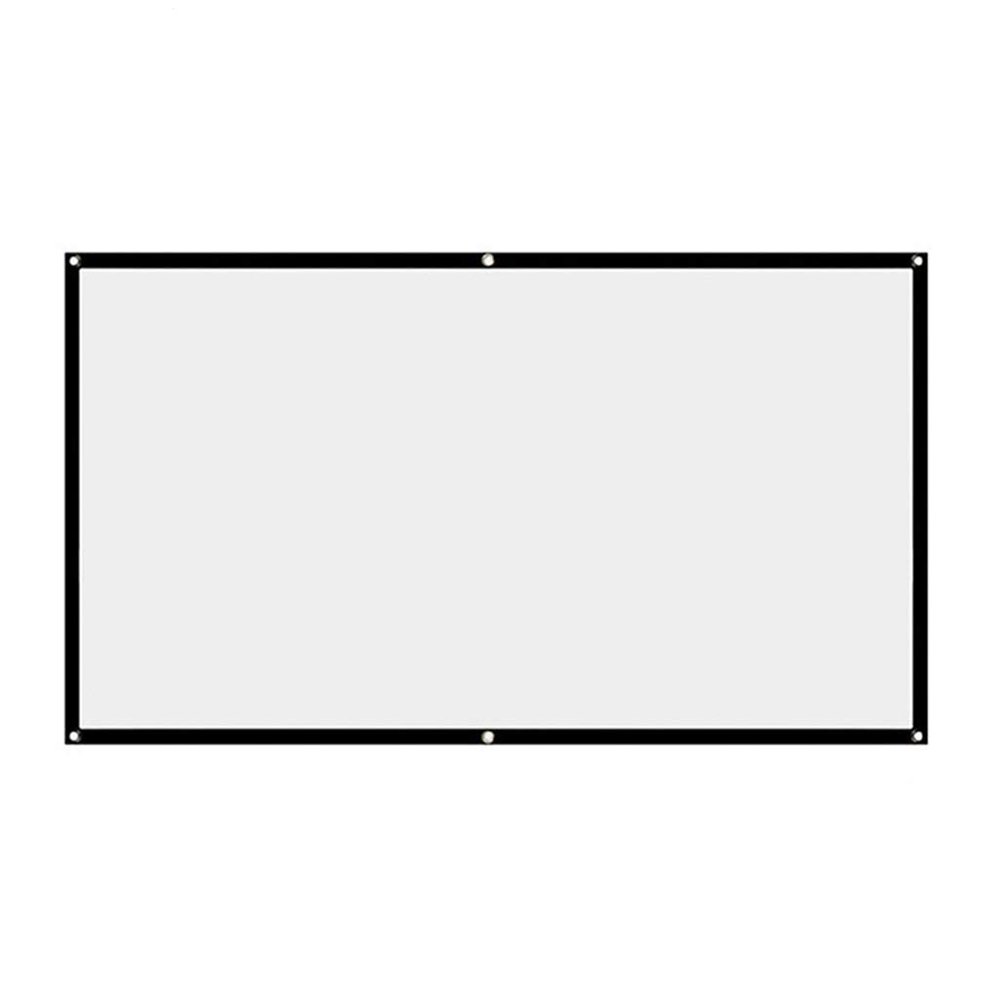 100 Inch Foldable Projector Screen White Projection Screen 3D Movie for Outdoor Camping 16:9 Portable 1pc