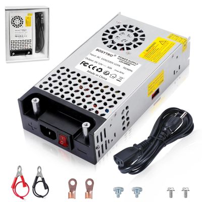 BOSYTRO AC to DC Converter, 12V DC Power Supply 600W Max 50A SMPS 110v to 12v Converter Switching Power Supply Transformer for Car Radio/Stereos, RV, 3D Printer, Led Strip, Motor Pump, CCTV