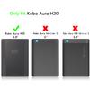 Kepuch Custer Case for 2014 Kobo Aura H2O Edition 1, Ultra-Thin PU-Leather Hard Shell Cover - Black view 2