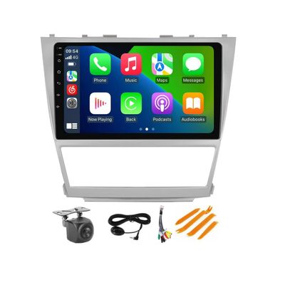 4+64GB 8-Core 10.1" Car Radio Stereo for Toyota Camry 2007 2008 2009 2010 2011 Dash Kit, Android 13 GPS Navigation Multimedia Player with Car-Play Android Auto/Rear View