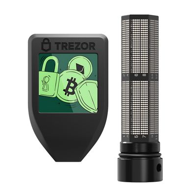 Trezor Model T + Keep Metal 24 Word SeedPhrase Storage