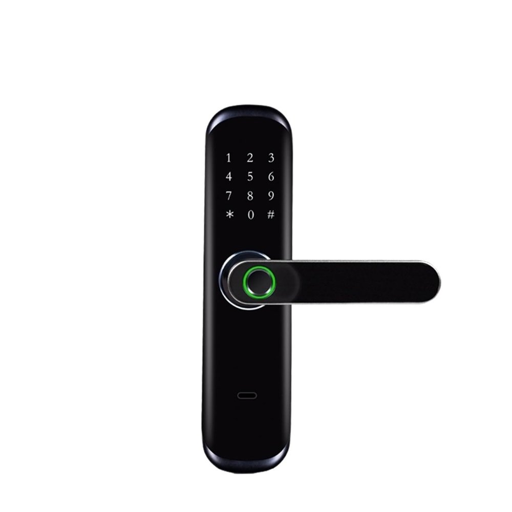 MiJob Fingerprint Smart Lock for Tuya Biometric Fingerprint Door Lock BT Tuya APP Smart IC Card Keyless Entry with Passcode (Color : Rose to 60mm)