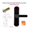 MiJob Fingerprint Smart Lock for Tuya Biometric Fingerprint Door Lock BT Tuya APP Smart IC Card Keyless Entry with Passcode (Color : Rose to 60mm) view 2
