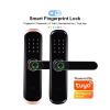 MiJob Fingerprint Smart Lock for Tuya Biometric Fingerprint Door Lock BT Tuya APP Smart IC Card Keyless Entry with Passcode (Color : Rose to 60mm) view 3