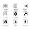 MiJob Fingerprint Smart Lock for Tuya Biometric Fingerprint Door Lock BT Tuya APP Smart IC Card Keyless Entry with Passcode (Color : Rose to 60mm) view 4