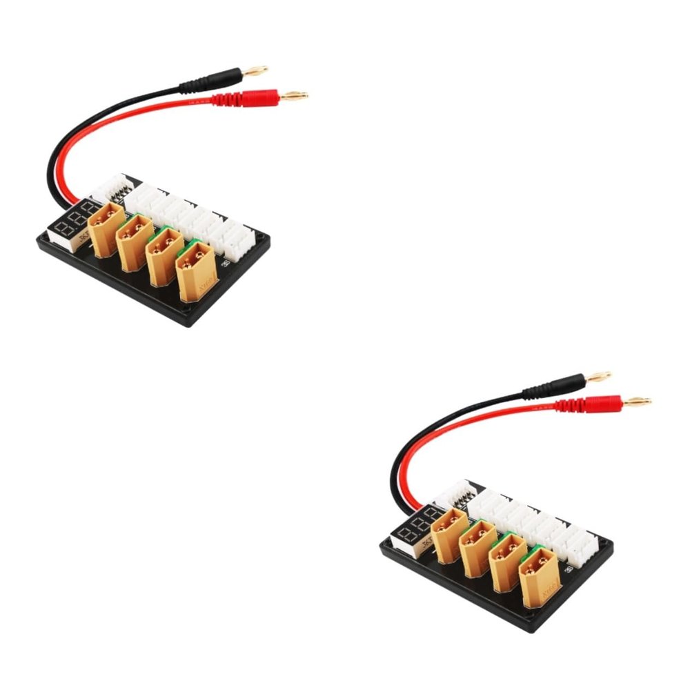 Gadpiparty 2pcs Parallel Charging Board Charging Adaptor for Batteries Channels Output Case for Safety Efficient Heat Dissipation Compact Design