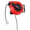 Lincoln 91039 60' Tri-tap Electric Power Cord Reel, 12/3 SJTOW, Grease, Oil and Weather Resistant, Magnetic Brake, Auto-guide Rewind Mechanism, Overload Protection, Power Indicator Lights, Red/Black view 2