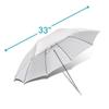 HOMSFOU 2pcs Soft Light Umbrella for Photography Translucent Collapsible Reversible Flash Umbrella with Metal Plug view 3
