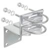 Luejnbogty Antenna Pole Mount Kits, Antenna Pole Mount Bracket with Double U-Bolts Clamp V Jaw Bracket for Antenna Pole Holder Easy Install Easy to Use view 1