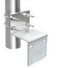 Luejnbogty Antenna Pole Mount Kits, Antenna Pole Mount Bracket with Double U-Bolts Clamp V Jaw Bracket for Antenna Pole Holder Easy Install Easy to Use view 2