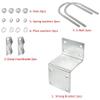 Luejnbogty Antenna Pole Mount Kits, Antenna Pole Mount Bracket with Double U-Bolts Clamp V Jaw Bracket for Antenna Pole Holder Easy Install Easy to Use view 4