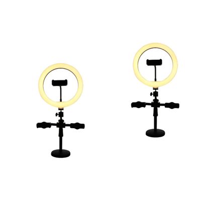 2 Sets Fill Light Mobile Phone Holder Live Streaming Fill Light Live Broadcast Fill Light Selfie Ring Light Makeup Light Ring Light Tripod Selfie Dimmable Live Light
