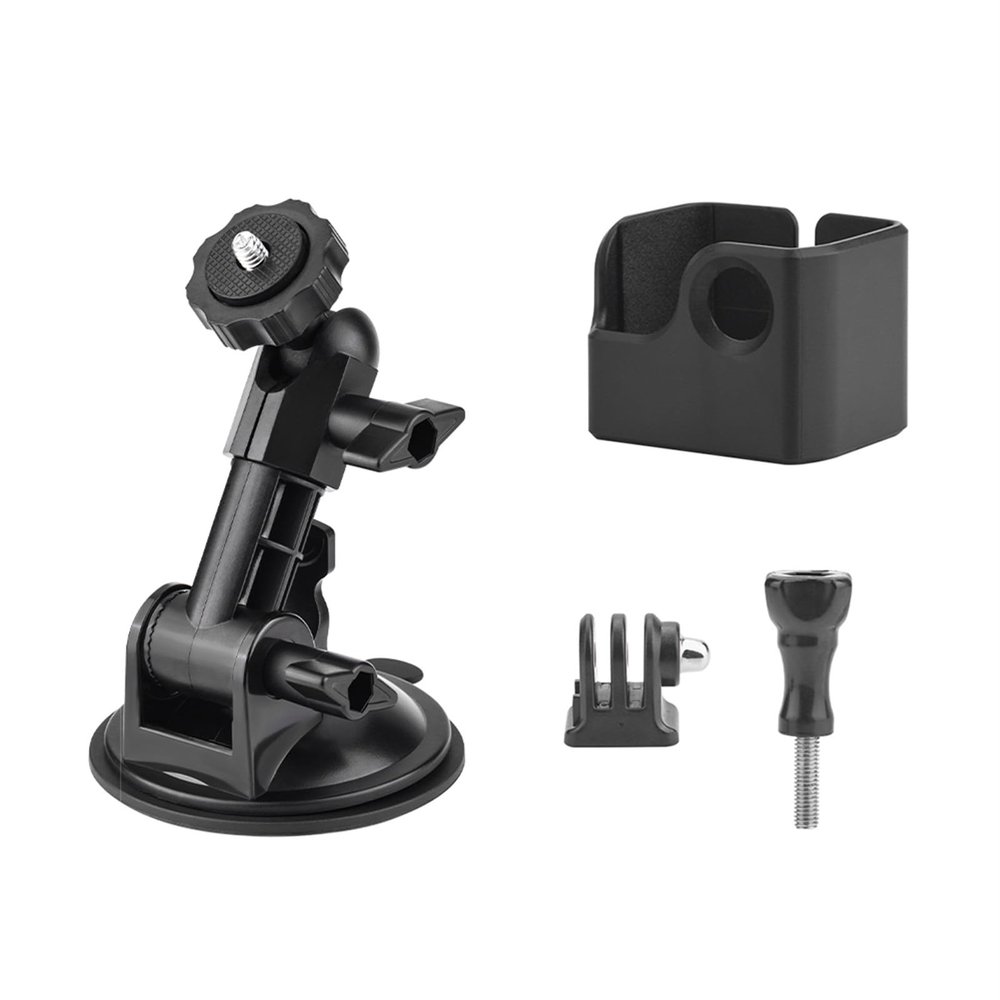 Generic Suction Cup Car Mount Compatible for DJI OSMO Pocket 3 Action Camera Car Windshield Mount Window Vehicle Boat Camera Holder for OSMO Pocket 3 Accessories, Black