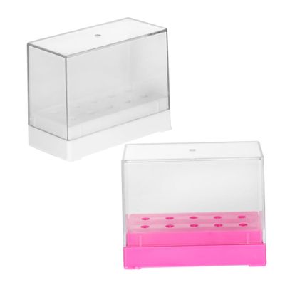Housoutil 2pcs Nail Drill Bits Display Box Nail Bit Organizer Case for Professional and Home Use Storage Easy Access Clean Storage for Art Tools