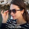 Nautica Admiral Smart Sunglasses for Men & Women - Wireless Smart Glasses with Open Ear Speakers and Microphone, Polarized UV400 Lenses - Brown Gradient (Wide) view 4