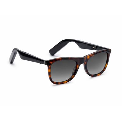 Nautica Dockside Smart Sunglasses for Men & Women - Wireless Smart Glasses with Open Ear Speakers and Microphone, Polarized UV400 Lenses - Black Gradient (Standard)