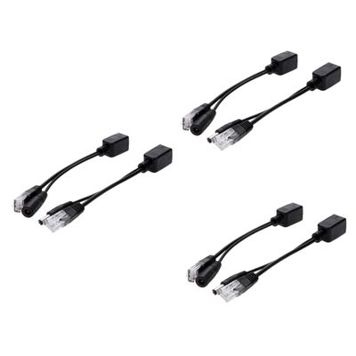 jojofuny 6pcs Poe Injector and Splitter Kit Dc Jack Poe Splitter for IP Cameras Routers Ethernet