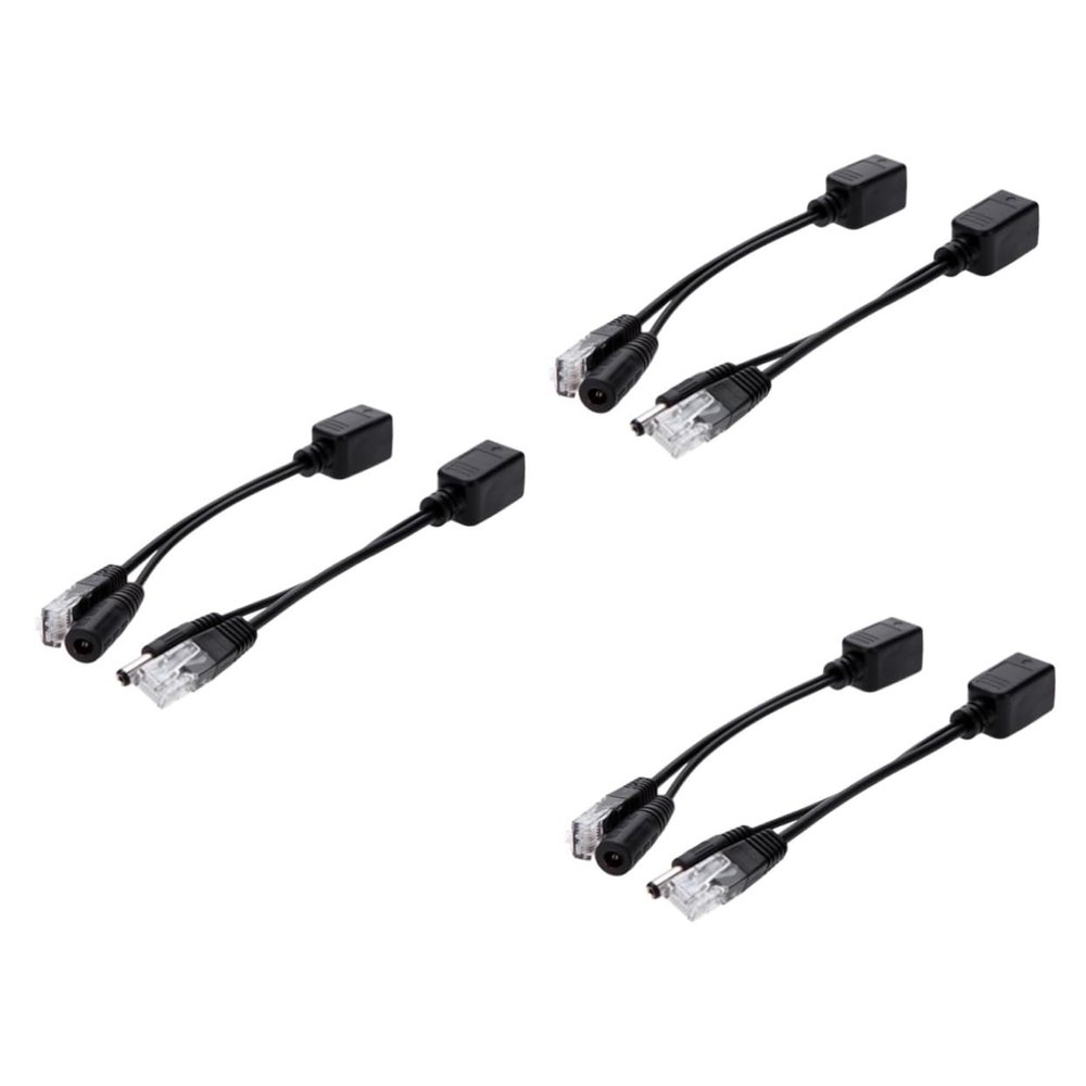 jojofuny 6pcs Poe Injector and Splitter Kit Dc Jack Poe Splitter for IP Cameras Routers Ethernet
