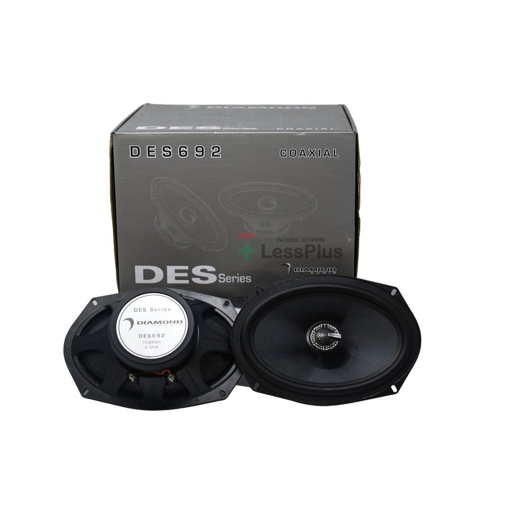 Diamond Audio DES692 6"x9" 75W RMS Elite Series 2-Way Coaxial Speaker System + Free LAB Sticker (Renewed)