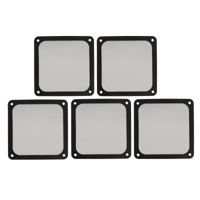 5PCS 120mm Fan Dust Filter, Magnetic Frame, Fine Aperture, Fluent Airflow, Reserved Screw Holes, Sturdy Nylon Mesh, 120mm, for PC Chassis Power Supply (Black)