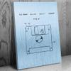 Patent Earth Floppy Disk Canvas Print, Programmer Gift, Computer Science Art, IT Tech Gift, Floppy Disk Art Print, Computer Decor Blue Steel (13 inch x 19 inch) view 1