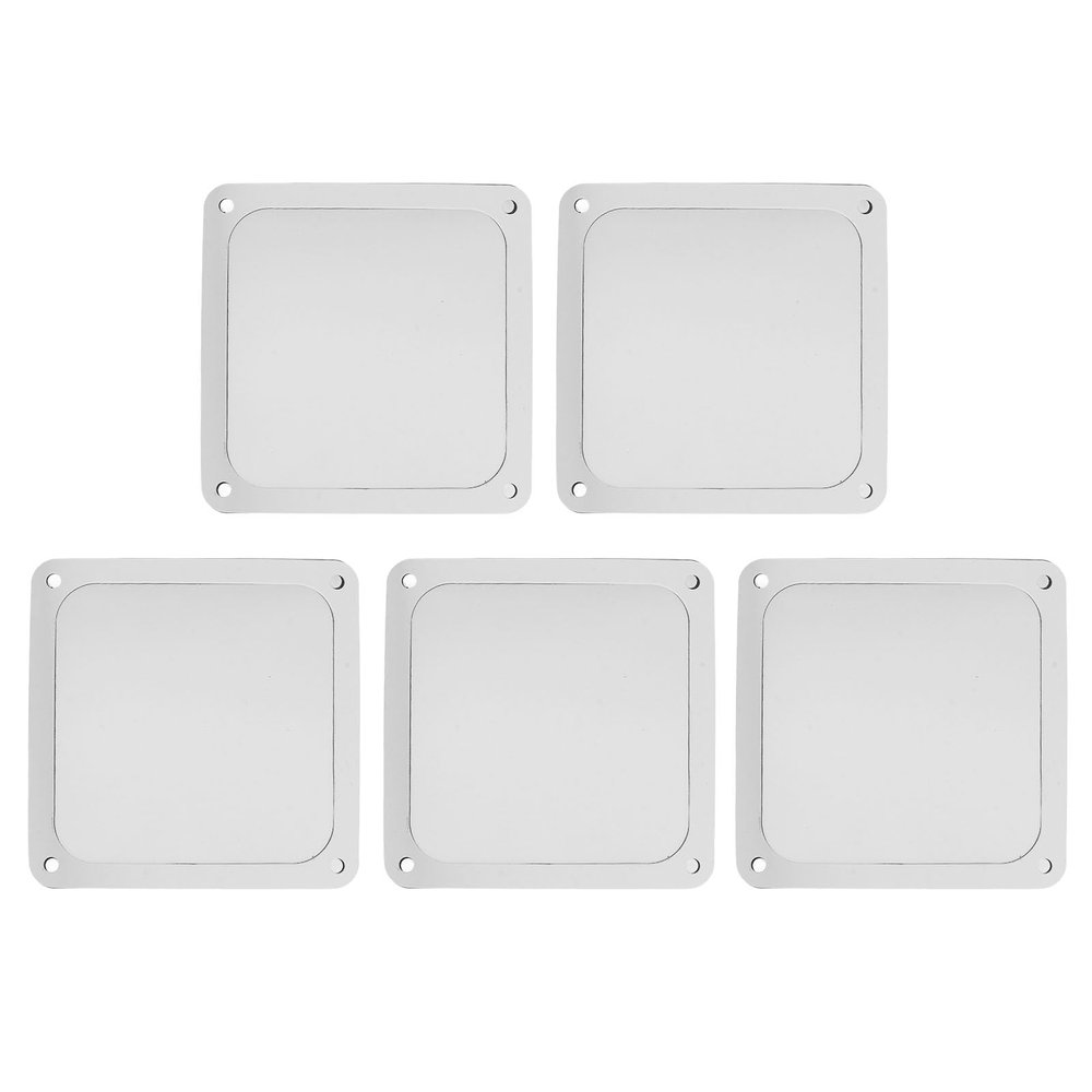 5PCS 120mm Fan Dust Filter, Magnetic Frame, Fine Aperture, Fluent Airflow, Reserved Screw Holes, Sturdy Nylon Mesh, 120mm, for PC Chassis Power Supply (White)