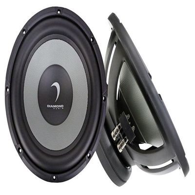 Diamond Audio DMD104 10"" 400W Dual 4 Ohm DMD Series Car Subwoofer, Black/silver (Renewed)