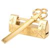 Padlock,Mini Chinese Style Traditional Magpie Flowers Padlock Key for Vintage Furniture (Magpie Gold) view 1