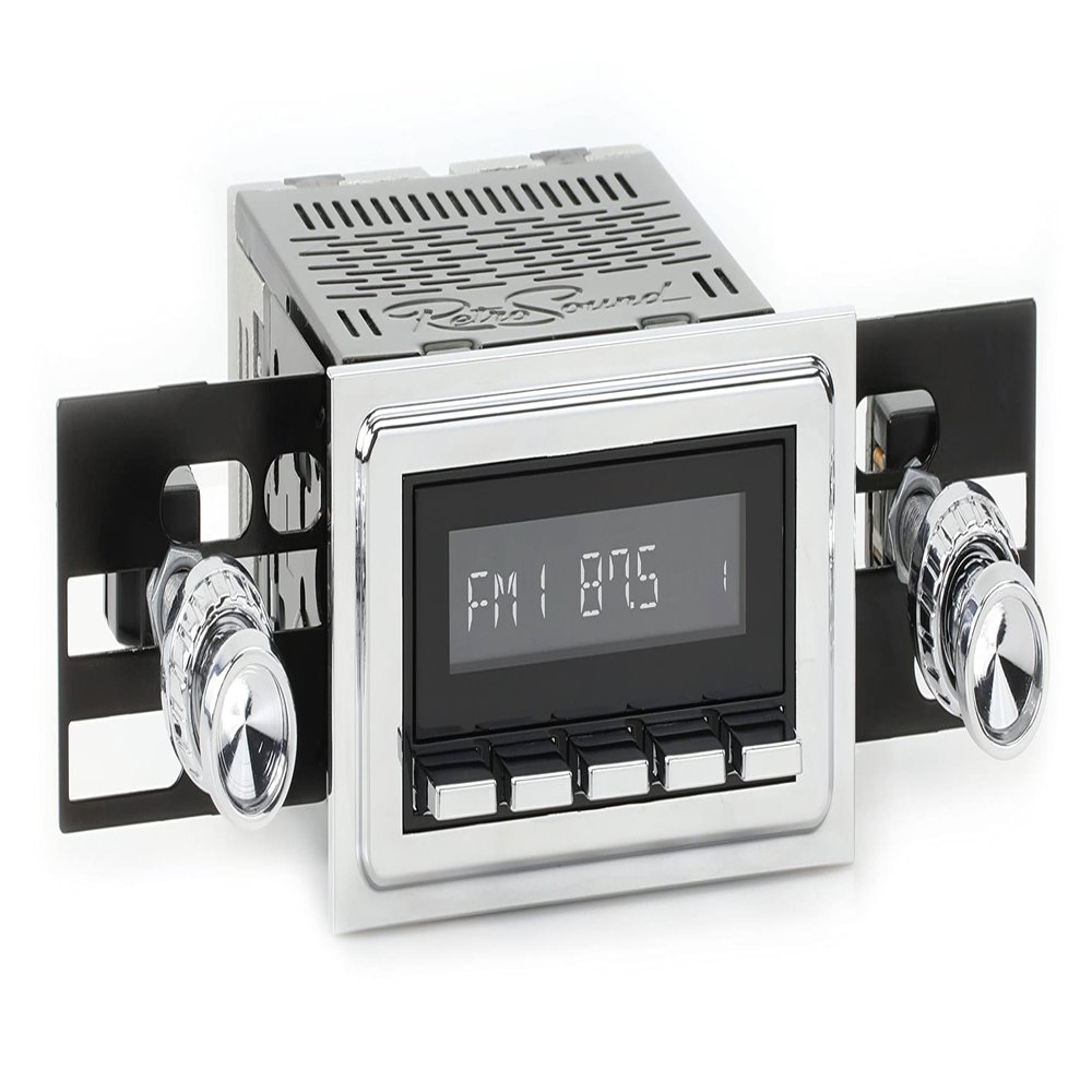 RetroRadio Compatible with 1964-67 Pontiac Lemans Features Include Bluetooth, AUX, AM/FM LABC-M1-112-04-74PT